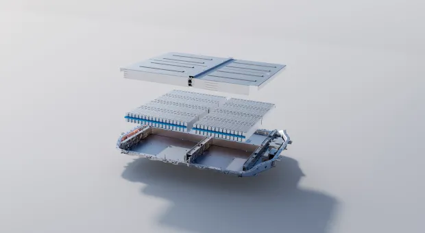 Battery pack and platform layout render