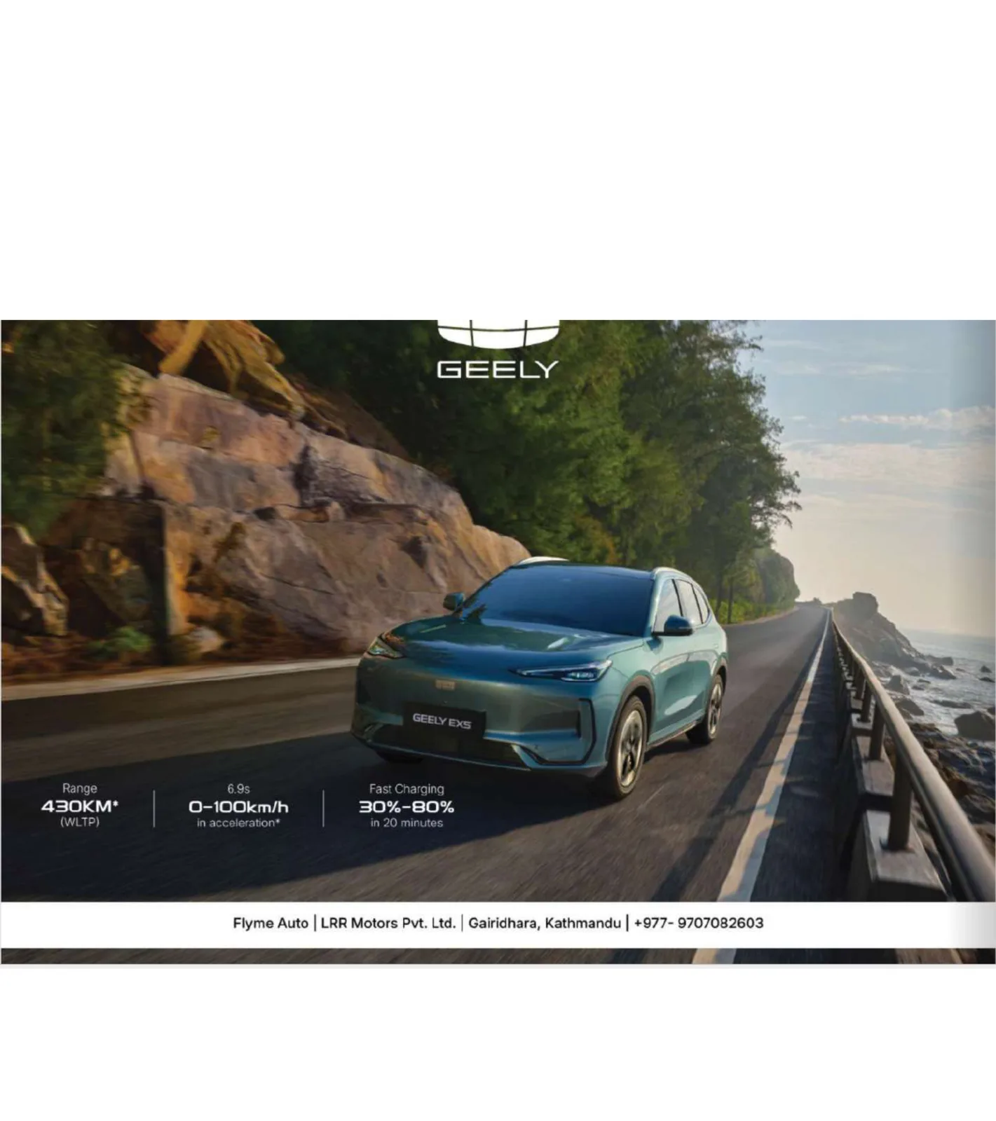 0-100 km/h in 6.9s — up to 430 km WLTP range, 30-80% fast charging in 20 minutes