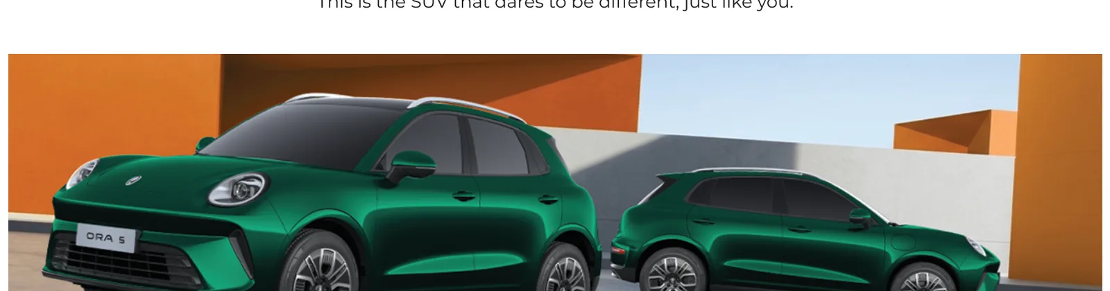 GWM Ora 5 EV — retro-futuristic hatch exterior design