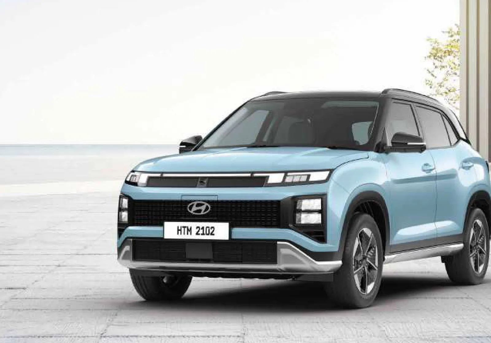 Hyundai Creta Electric — pixelated grille exterior design