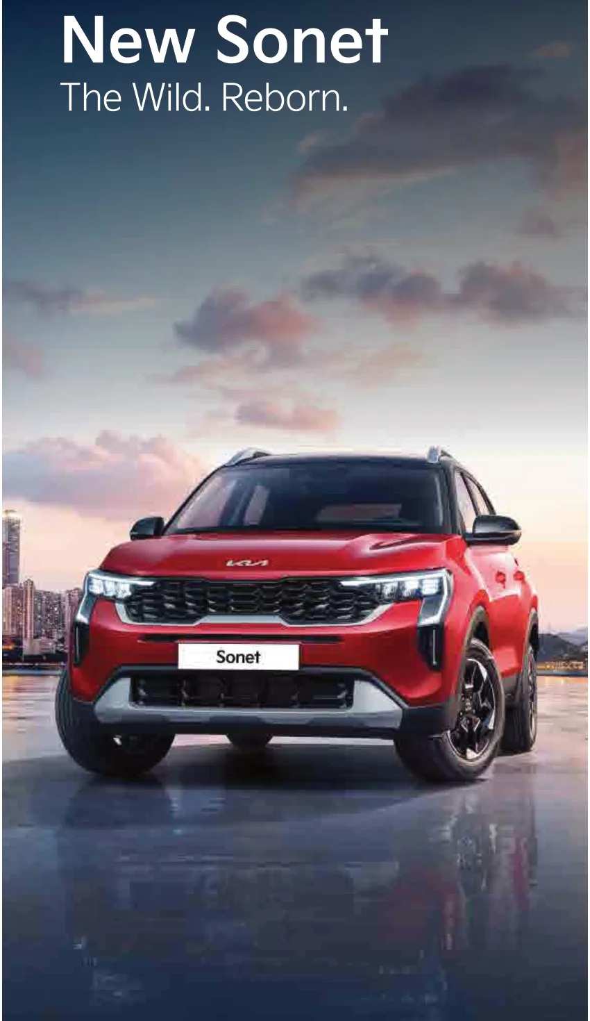Kia Sonet — Tiger Nose grille SUV exterior design