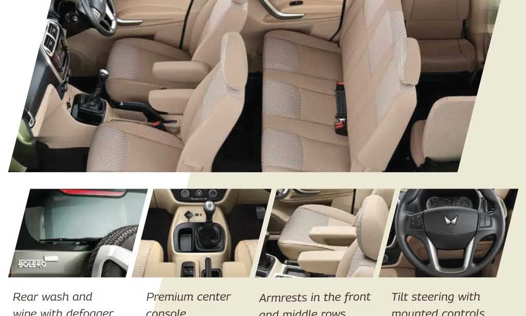 7-seater cabin — premium Italian interiors with fabric seats