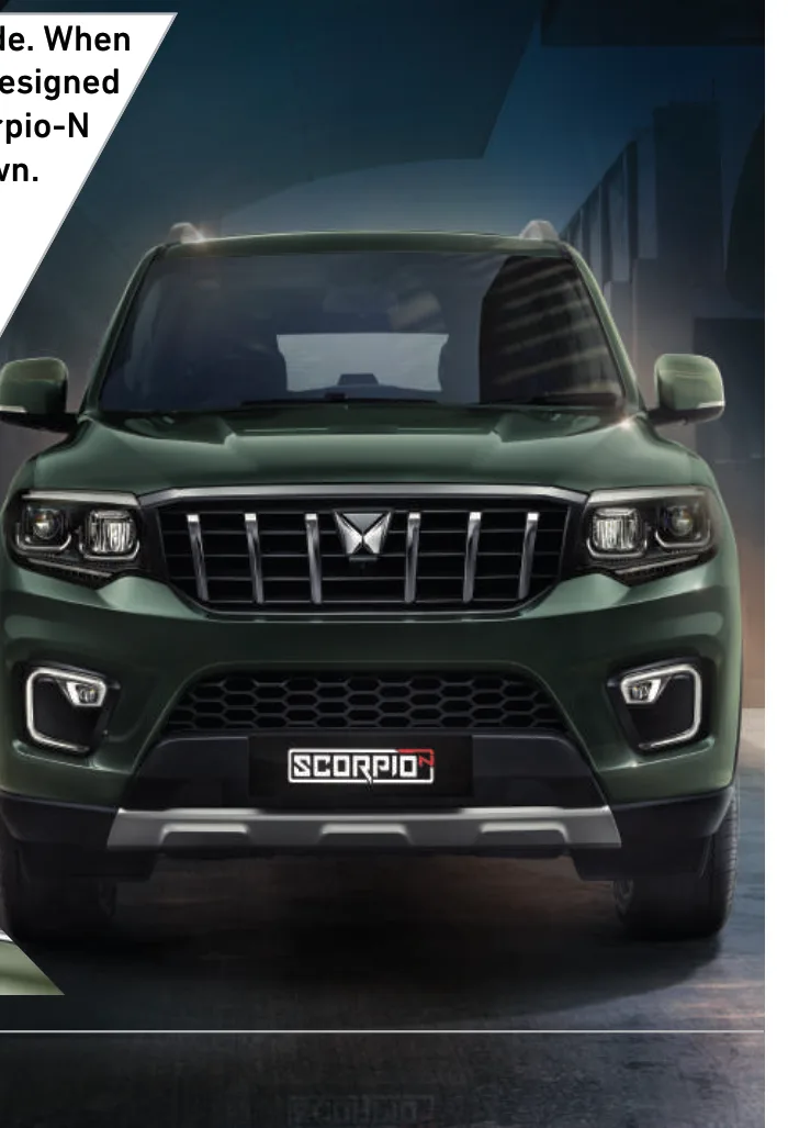 Mahindra Scorpio-N — imposing front grille SUV exterior design