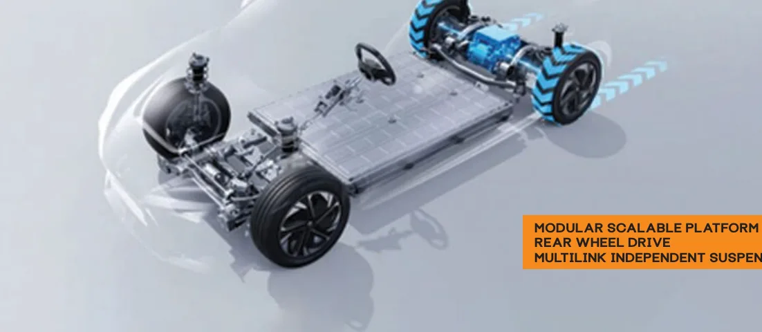 99 kW synchronous motor, rear-wheel drive, modular scalable platform — 51/64 kWh battery, up to 440 km WLTP