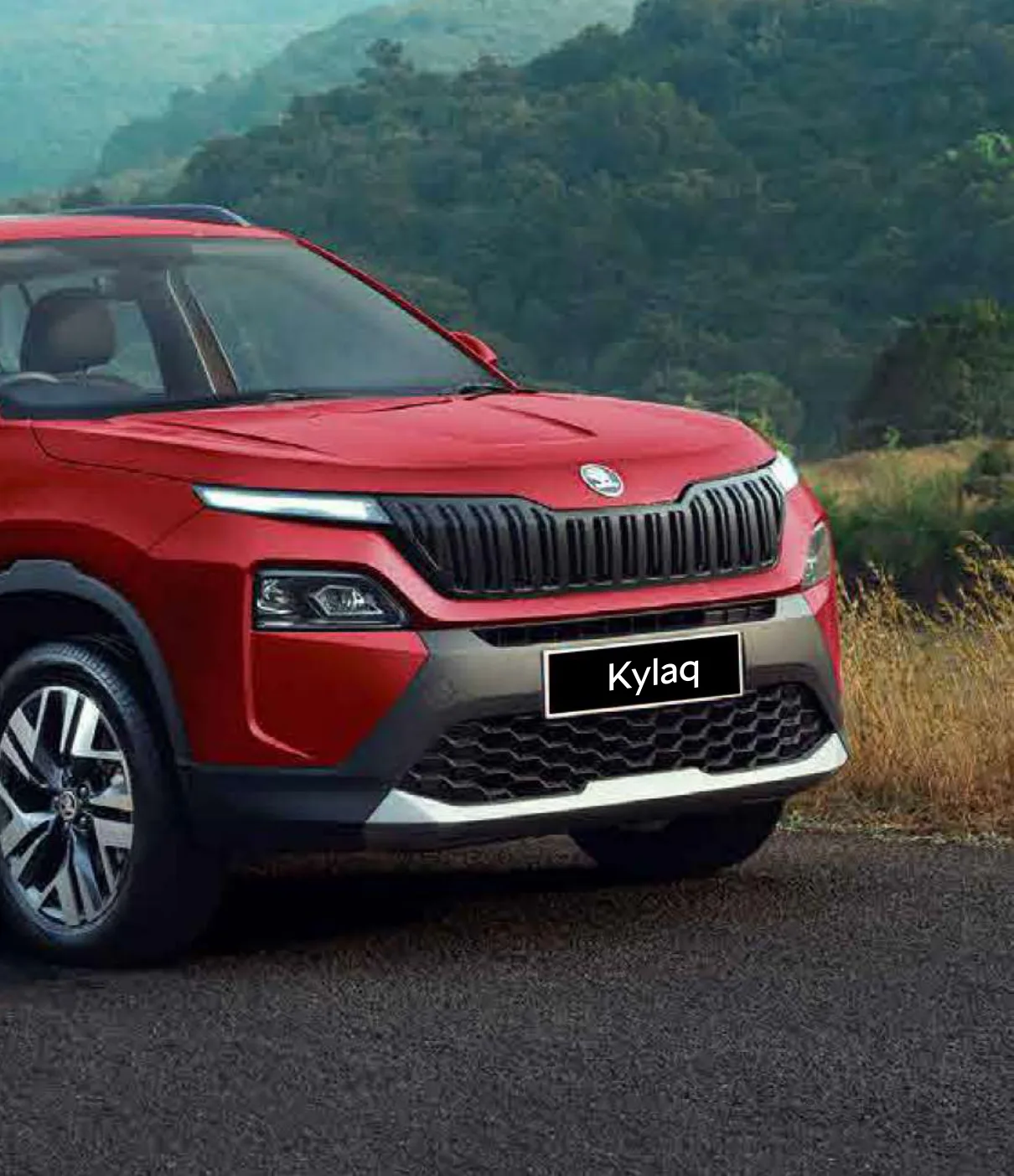 Skoda Kylaq — bold SUV front-end exterior design