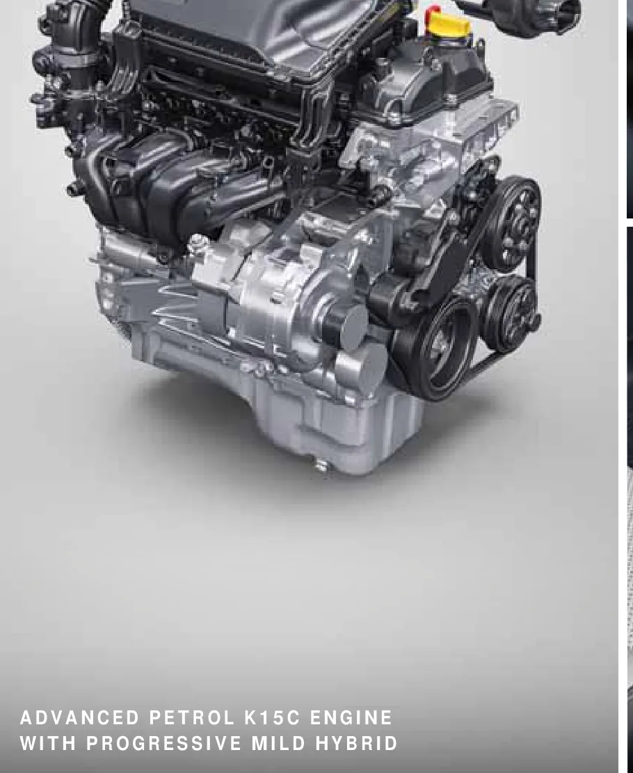 Advanced petrol K15C engine with Progressive Mild Hybrid — AllGrip Select available