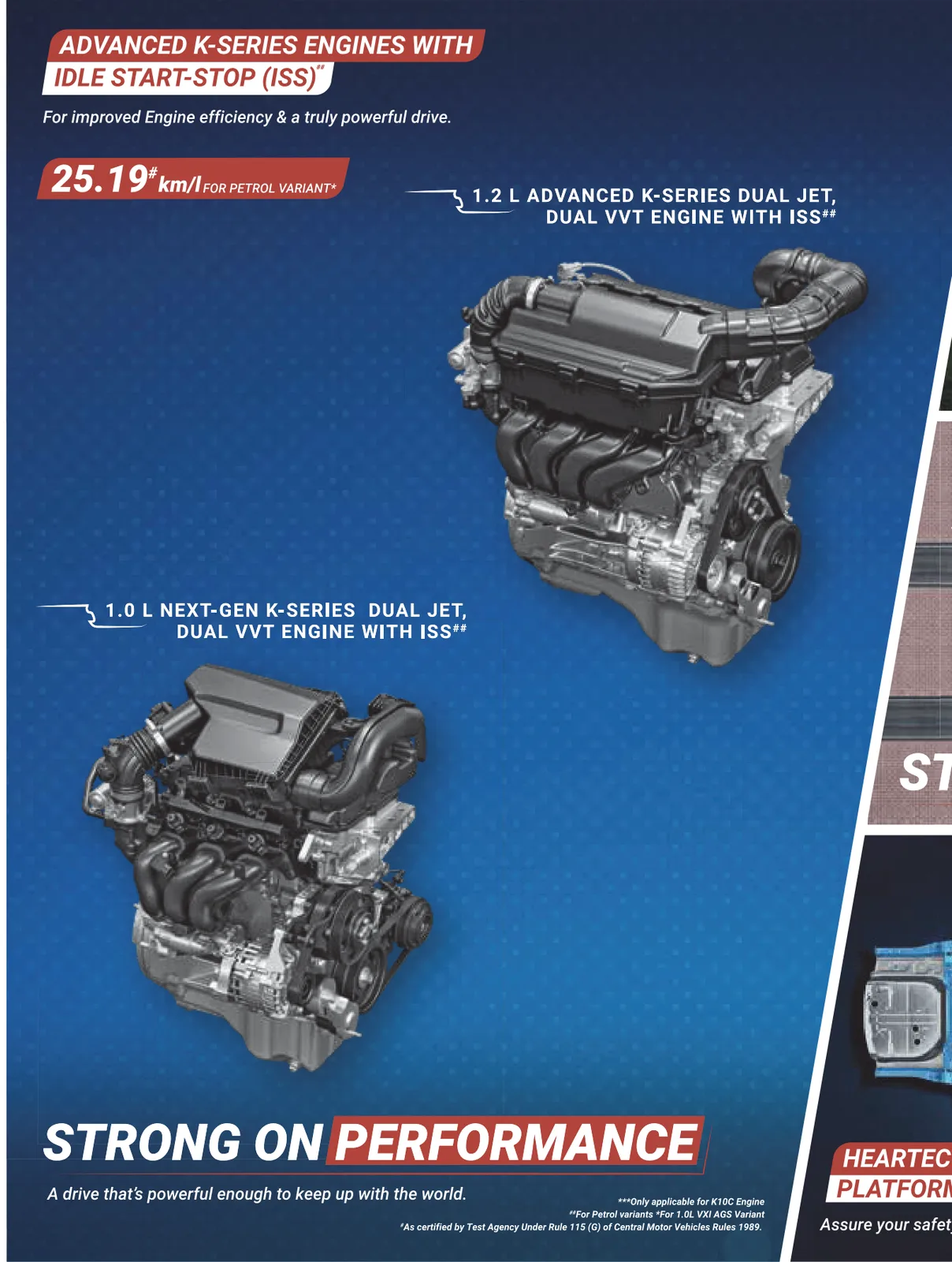 1.0L / 1.2L Advanced K-Series Dual Jet engines with Idle Start-Stop — up to 25.19 km/l
