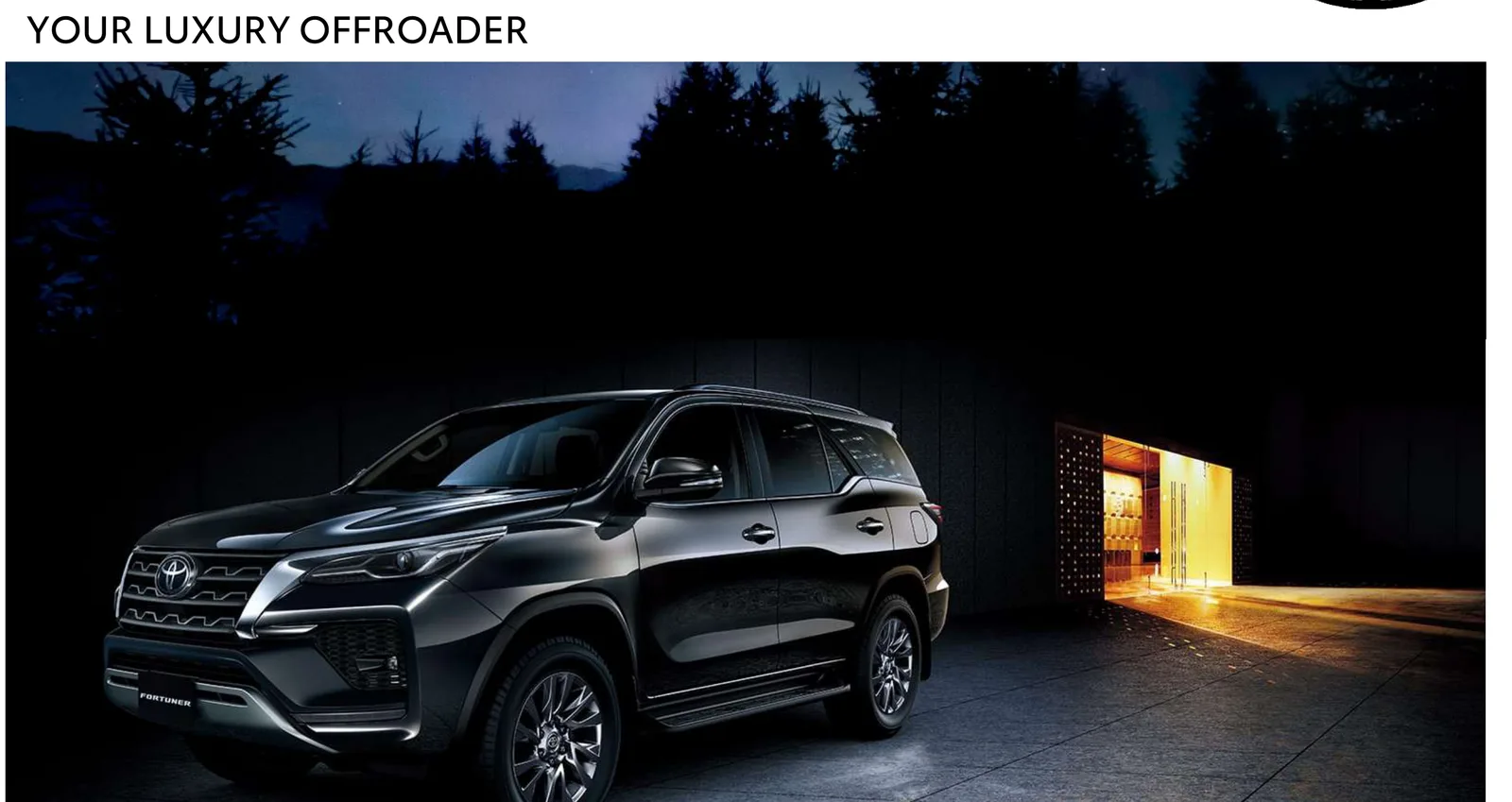 Toyota Fortuner — luxury offroader exterior design