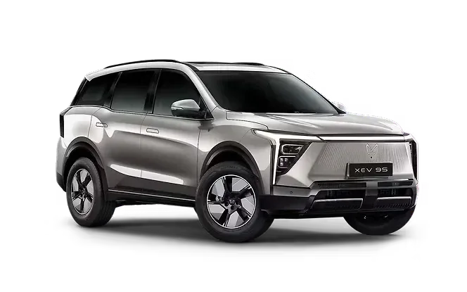 Silver SUV front three-quarter studio shot