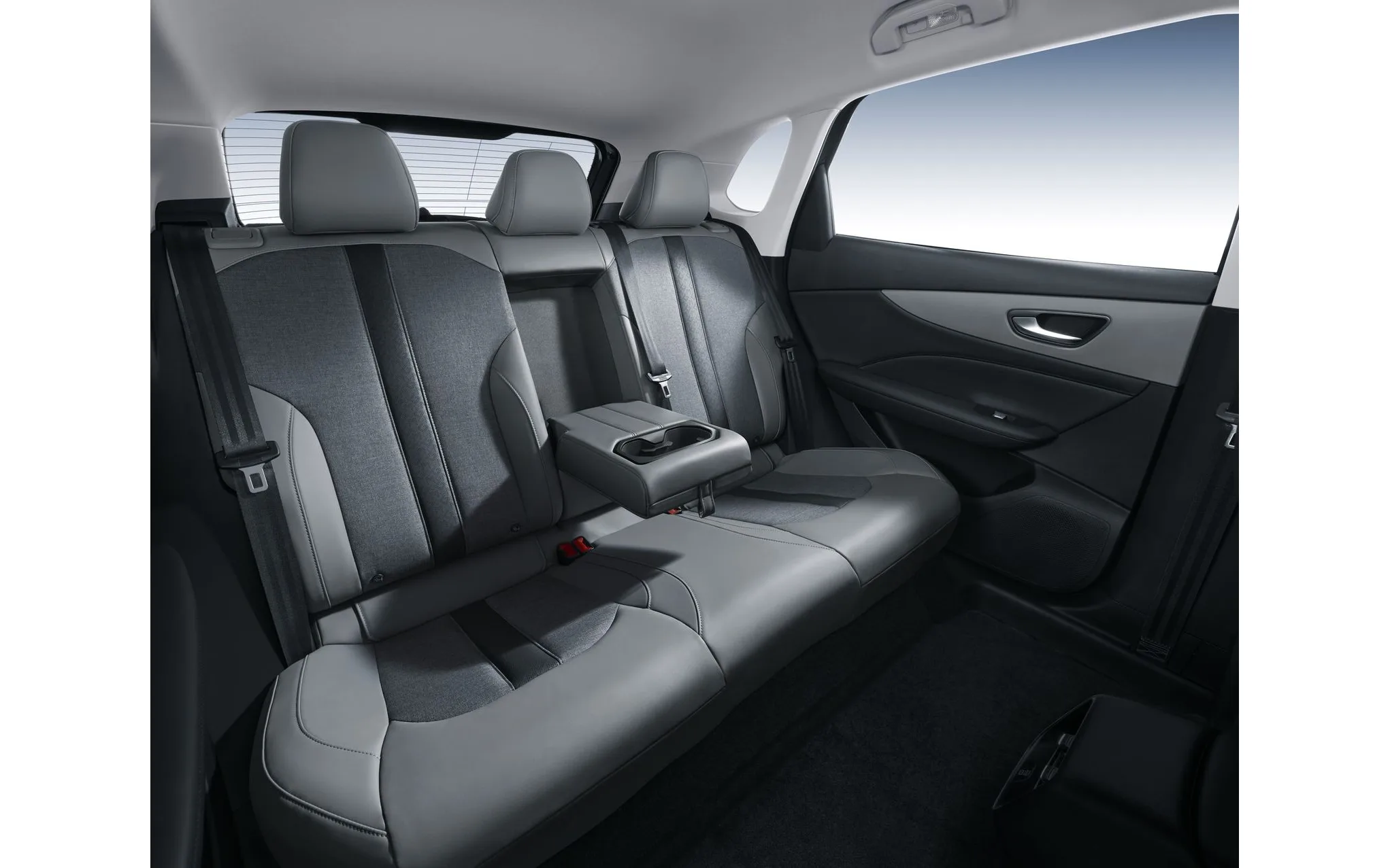 Rear seats of SUV interior